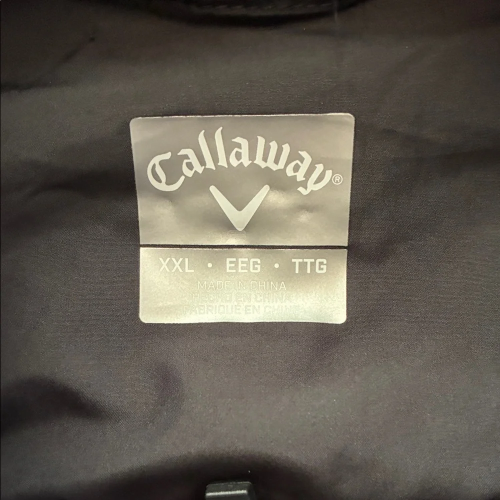 Callaway Men's Quilted Black Lightweight Jacket size XXL
